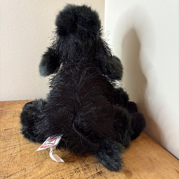GANZ Black Poodle Puppy Dog Stuffed Animal Plush Toy 9" Great Preused condition - Picture 4 of 9